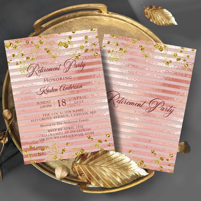 Invitation de la fête de retraite moderne branchée (Créateur téléchargé)