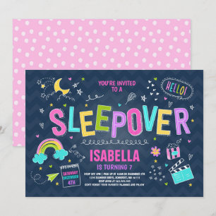 Invitation de la fête de Sleepover du Pajama de St
