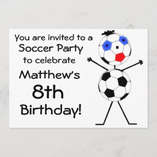 Invitation de la fête de soccer anniversaire