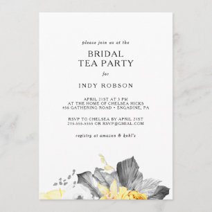 Invitation de la fête de thé de la mariée tropical