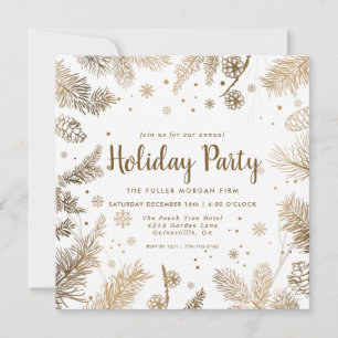 Invitation de la fête de vacances de l'entreprise 