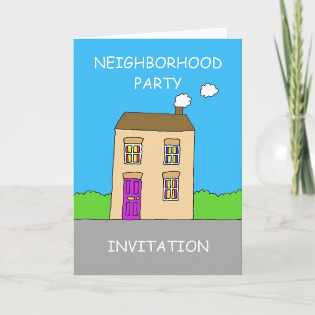 Invitation de la fête de voisinage (Devant)