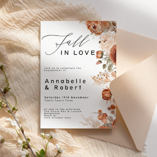Invitation De La Fête D'Engagement Automne
