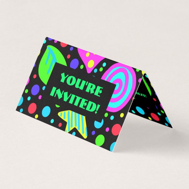 Invitation de la fête des années 80 (Front)
