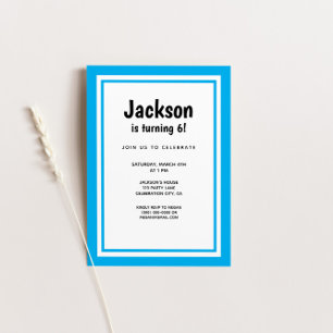 Invitation de la fête des Anniversaires de enfants