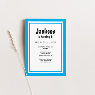 Invitation de la fête des Anniversaires de enfants