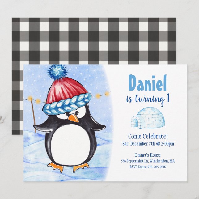 Invitation de la fête des Anniversaires de enfants (Devant / Derrière)
