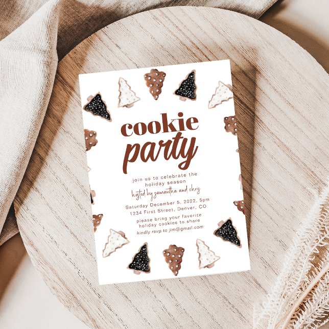 Invitation de la fête des biscuits de vacances (Créateur téléchargé)