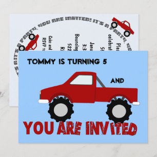Invitation de la fête des camions Monster