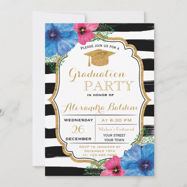 Invitation de la Fête des diplômés du Collège (Devant)