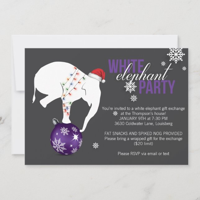 Invitation de la fête des éléphants blancs | Viole (Devant)