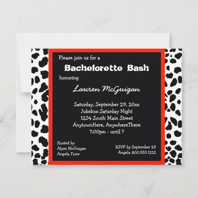 Invitation de la fête des Empreintes de léopard de (Devant)