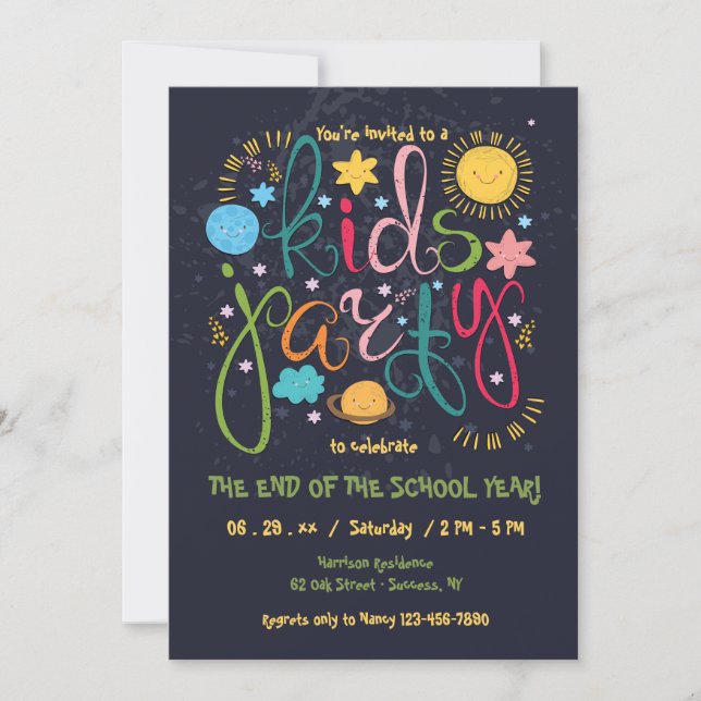 Invitation de la fête des enfants (Devant)
