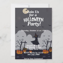 Invitation de la fête des enfants d'Halloween