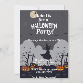 Invitation de la fête des enfants d'Halloween