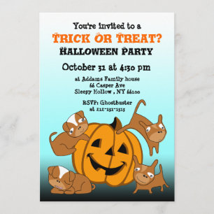Invitation de la fête des enfants d'Halloween
