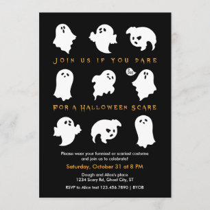 Invitation de la fête des Fantômes d'Halloween