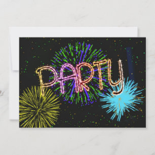 Invitation de la fête des feux d'artifice