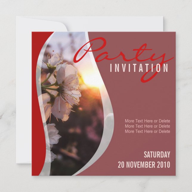Invitation de la fête des fleurs du printemps (Devant)