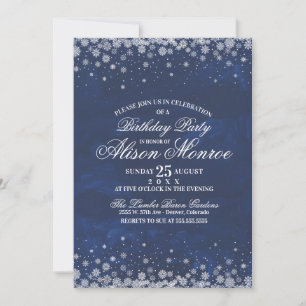 Invitation de la fête des flocons de neige