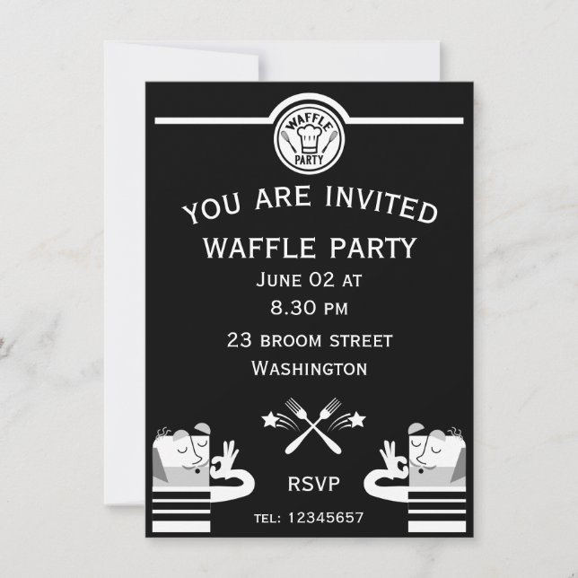 Invitation de la fête des gaufres (Devant)