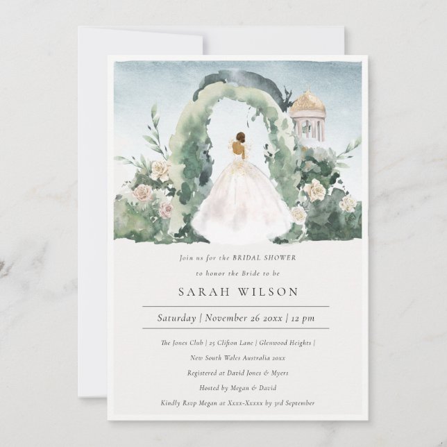 Invitation de la Fête des mariées botanique de l'a (Devant)