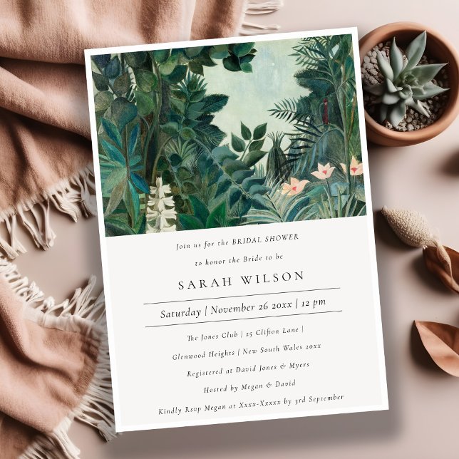 Invitation de la Fête des mariées de forêt tropica (Créateur téléchargé)