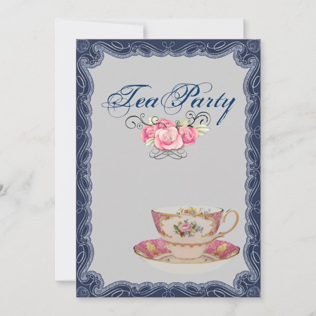 Invitation de la Fête des mariées de thé de pays v (Devant)