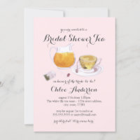 Invitation de la Fête des mariées de thé sucré