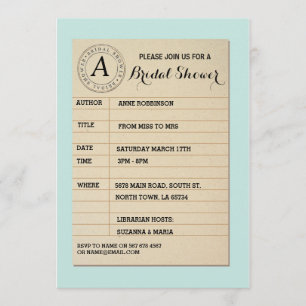 Invitation de la Fête des mariées du livre de bibl