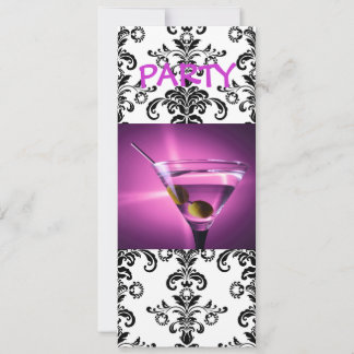 invitation de la fête des martinis mauves