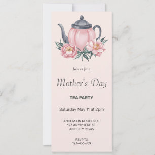 Invitation de la fête des mères rose de Dusky