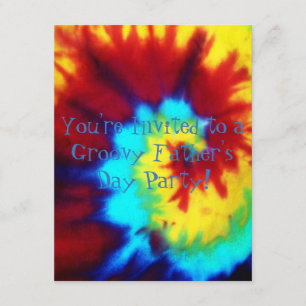Invitation de la Fête des pères de Tie Dye Look