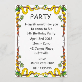 Invitation de la fête des serpents