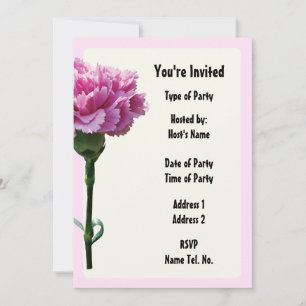 Invitation de la fête - Design de l'oeillet