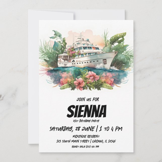 Invitation de la fête d'été de plage (Devant)