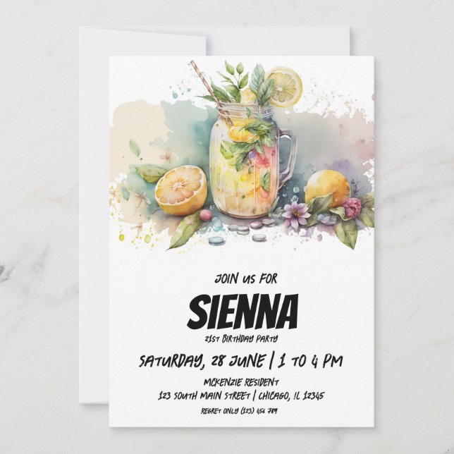 Invitation de la fête d'été de plage (Devant)