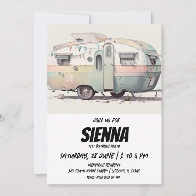 Invitation de la fête d'été de plage (Devant)