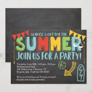 Invitation de la fête d'été-école
