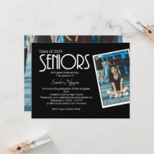Invitation de la fête d'études pour les aînés simp