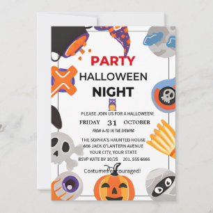 Invitation de la fête d'Halloween