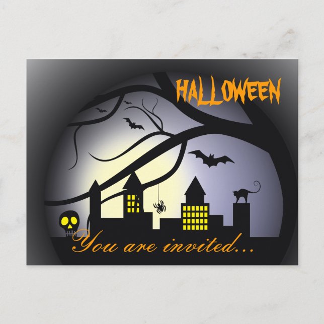 Invitation de la fête d'Halloween (Devant)