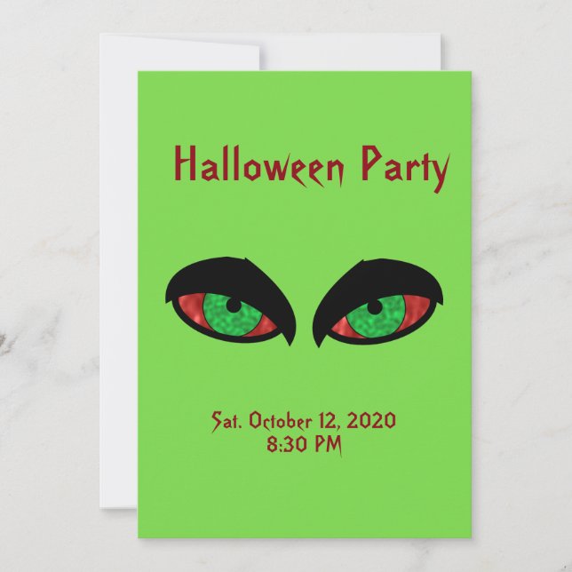 Invitation de la fête d'Halloween (Devant)