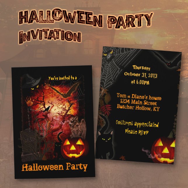 Invitation de la fête d'Halloween (Créateur téléchargé)