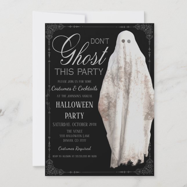 Invitation de la fête d'Halloween (Devant)