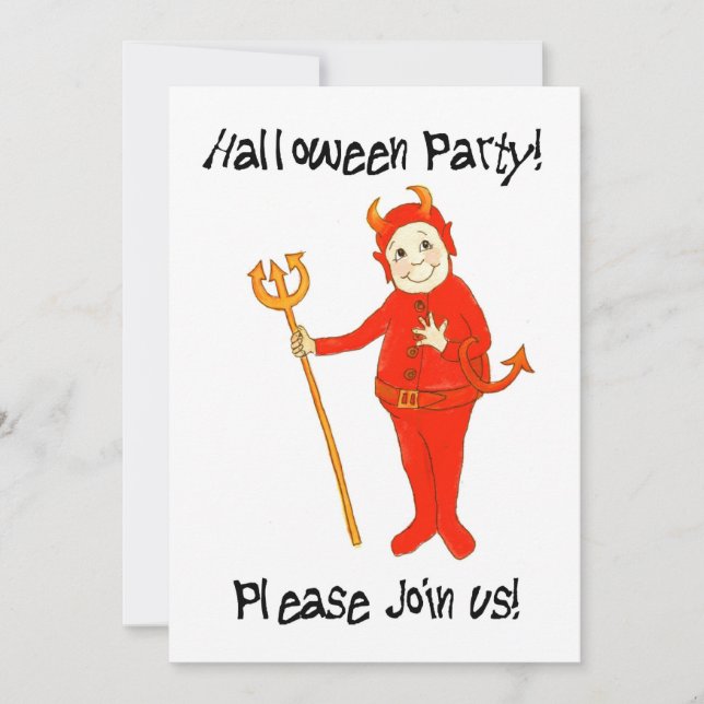 Invitation de la fête d'Halloween (Devant)
