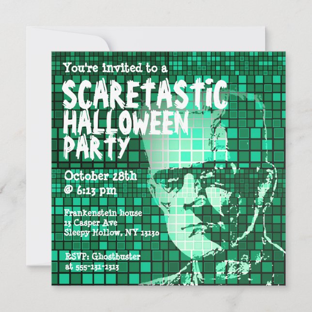 Invitation de la fête d'Halloween (Devant)