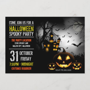 Invitation de la fête d'Halloween