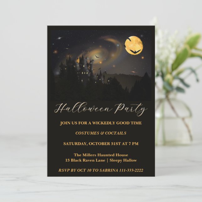 Invitation de la fête d'Halloween (Debout devant)