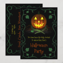 Invitation de la fête d'Halloween (Citrouille)